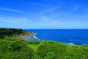 沖縄の青い海と海岸