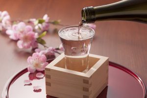 お酒と桜
